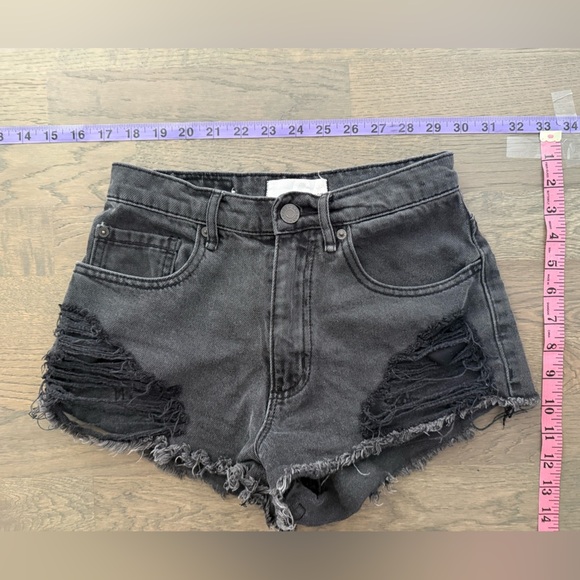 Garage Pants - Garage Women's Distressed Black Denim Shorts